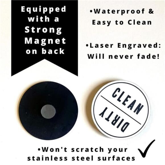 Clean Dirty Dishwasher Magnet - Picture 4 of 8